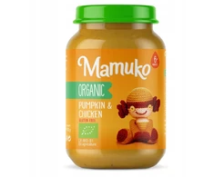 Vakarienė vaikams Ekologiškas moliūgas su vištiena nuo 6m+ Mamuko 190g