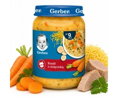 Vakarienė Vištienos sriuba su veršiena nuo 9 mėnesių 190 g Gerber