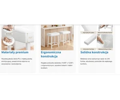 Valgomojo kėdės, apmuštos audiniu, baltos, 2 vnt