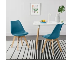 Valgomojo kėdžių rinkinys iš 4 81x49 cm Turquoise