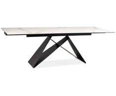 Signal Meble Valgomojo stalas ARMANI CERAMIC, 160 x 90 cm, balta/juoda