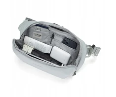 Vandeniui atspari nuo vagysčių apsaugota juosmens (sling) rankinė Pacsafe Metrosafe X Urban Sling, pilka, 5 l
