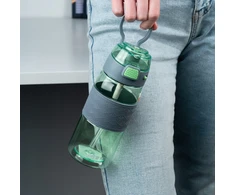 Vandens buteliukas su šiaudeliu 600 ml žalias Kite