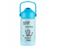 Vandens buteliukas vaikams mokyklai, darželiui, graviruotas pavadinimas, šviesa, BPA Free, 350 ml