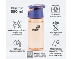 Vandens buteliukas vaikams su rankenėle Kite 550 ml