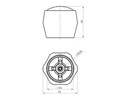 Vandens maišytuvo rankena Globo Rubineta 8x24mm mėlyna