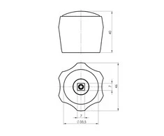 Vandens maišytuvo rankena Globo Rubineta 7x7mm raudona