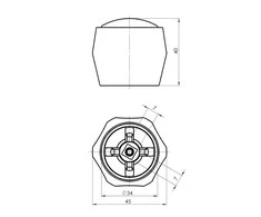 Vandens maišytuvo rankena Globo Rubineta 7x7mm mėlyna