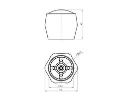 Vandens maišytuvo rankena Globo Rubineta 8x24mm raudona