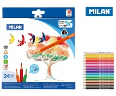 Vandenyje tirpūs spalvoti pieštukai Milan 324, 24 spalvos