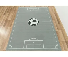 Vanhoutte DYWAN DLA CHŁOPCA MŁODZIEŻOWY SZARE BOISKO PIŁKA NOŻNA LUNA KIDS 200x290 cm