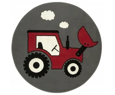 Vanhoutte DYWAN OKRĄGŁY DO POKOJU CHŁOPCA MAŁEGO ROLNIKA TRAKTOR LUNA KIDS śr. 140 cm