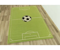 Vanhoutte DYWAN Žalias MŁODZIEŻOWY DO POKOJU CHŁOPCA BOISKO PIŁKA NOŻNA 140x200 cm