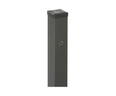 Vartų stulpas su vyrių veržlėmis, cinkuotas, antracito sp., 100 x 100 x 2000 mm
