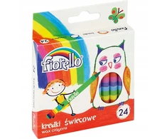 Vaškinės kreidelės Fiorello, 24 spalvų