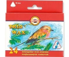 Vaškinės kreidelės Koh-I-Noor Jumbo, tribriaunės, 24 spalvų