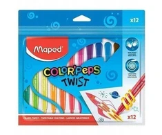 Vaškinės kreidelės Maped Color Peps, 12 spalvų