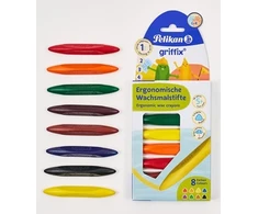 Vaškinės kreidelės Pelikan Griffix, 8 spalvos
