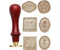 VAŠKO STAMPŲ RINKINYS 6 VNT KLASIKINIS VINTAGE STILIAUS LAIDĖS VOKAS