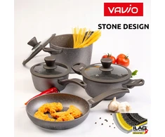 Vavio Stone Design puodas su dangteliu 20cm 2,2L