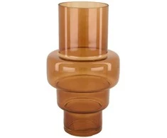 Vaza Ø13cm H23cm stiklinė/ruda