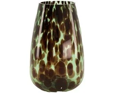 Vaza Ø14cm H21.5cm stiklinė/žalia