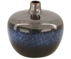 Vaza Ø16cm H14.5cm keraminė/mėlyna