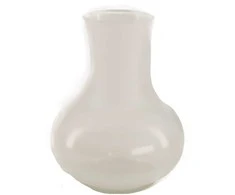 Vaza Ø16cm H20cm stiklinė/balta