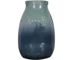 Vaza Ø18cm H28cm stiklinė/pilka
