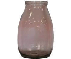 Vaza Ø18cm H28cm stiklinė/rožinė