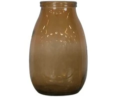 Vaza Ø18cm H28cm stiklinė/ruda
