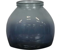 Vaza Ø21cm H20cm stiklinė/pilka