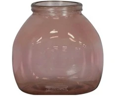 Vaza Ø21cm H20cm stiklinė/rožinė