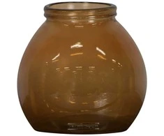 Vaza Ø21cm H20cm stiklinė/ruda