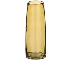 Vaza Ø7cm H23.5cm stiklinė/geltona