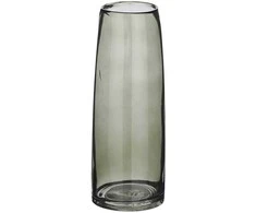 Vaza Ø7cm H23.5cm stiklinė/žalia