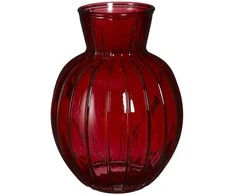 Vaza Aivy Ø17.5cm H24cm stiklinė/raudona