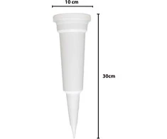Vaza D9.5cm H31cm plastikinė/balta
