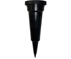Vaza D9.5cm H31cm plastikinė/juoda