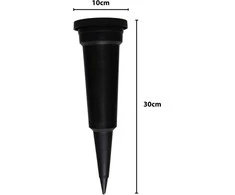 Vaza D9.5cm H31cm plastikinė/juoda