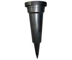 Vaza D9.5cm H31cm plastikinė/sidabro sp.