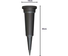 Vaza D9.5cm H31cm plastikinė/sidabro sp.