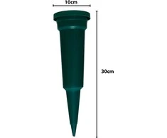 Vaza D9.5cm H31cm plastikinė/žalia