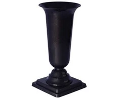 Vaza Dama D16.8cm/H34.5cm juoda su met. atsp.