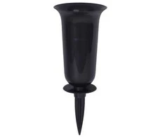 FORM PLASTIC Vaza Dama įsmeigiama į žemę D13cm/H32.7cm grafito spalvos