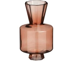 Vaza Elbe Mica Decorations Ø11cm H18cm stiklinė/švies.ruda