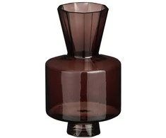 Vaza Elbe Mica Decorations Ø11cm H18cm stiklinė/tams.ruda