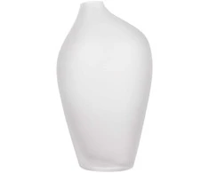 Vaza Everest L13.5cm W9cm H24cm stiklinė/balta