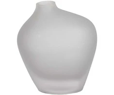 Vaza Everest L15cm W10cm H16.5cm stiklinė/balta