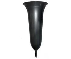 Vaza įsmeigiama į žemę Ø9cm H26cm plastikinė/sidabro sp.